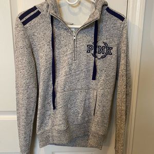 3/4 Zip Varsity PINK Sweatshirt